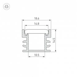 Профиль накладной Arlight FLOOR 045670