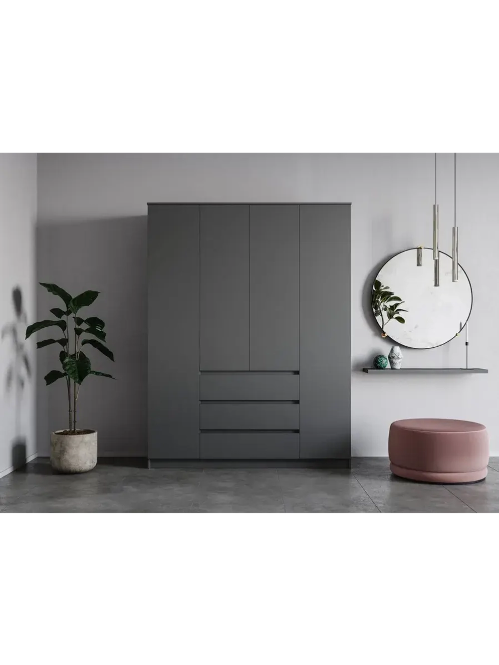 Шкаф для одежды распашной с полками 160х50х210 см Мори