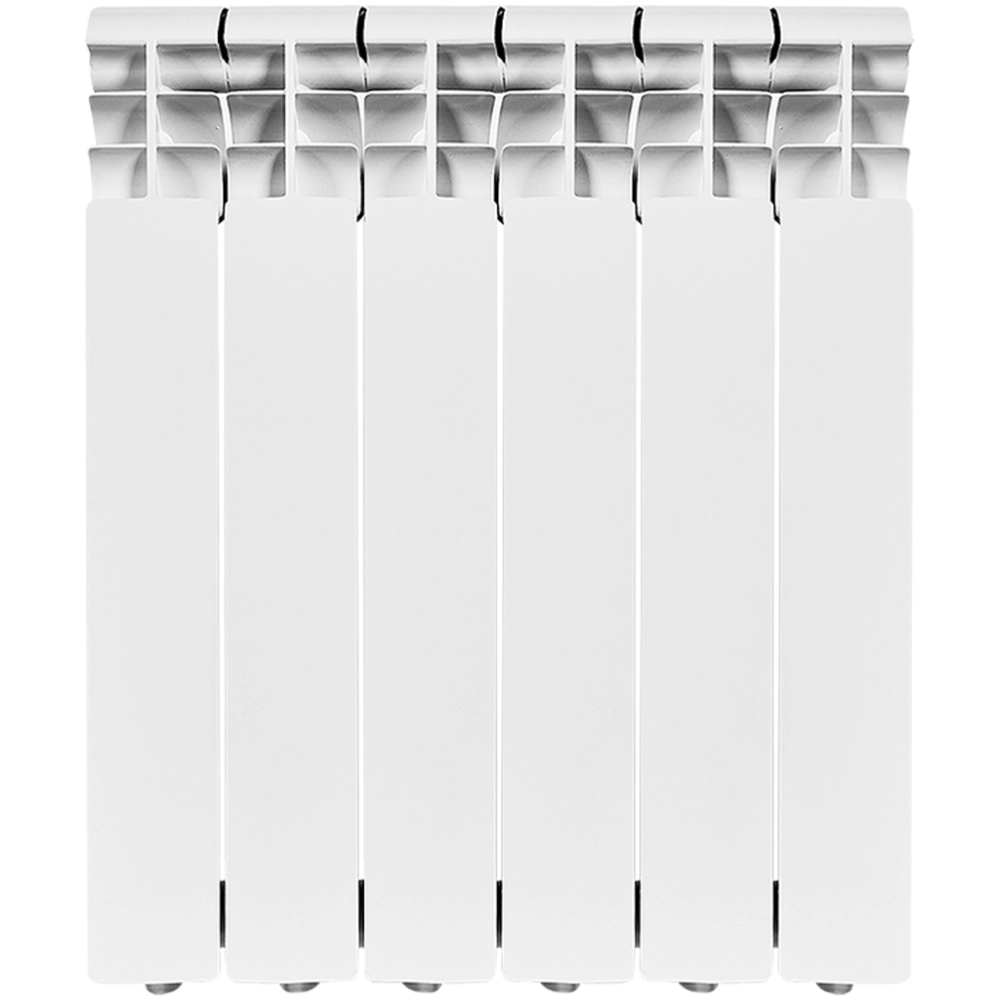 Радиатор биметаллический ROMMER Profi Bm 500 - 6 секций (подключение боковое, цвет белый)