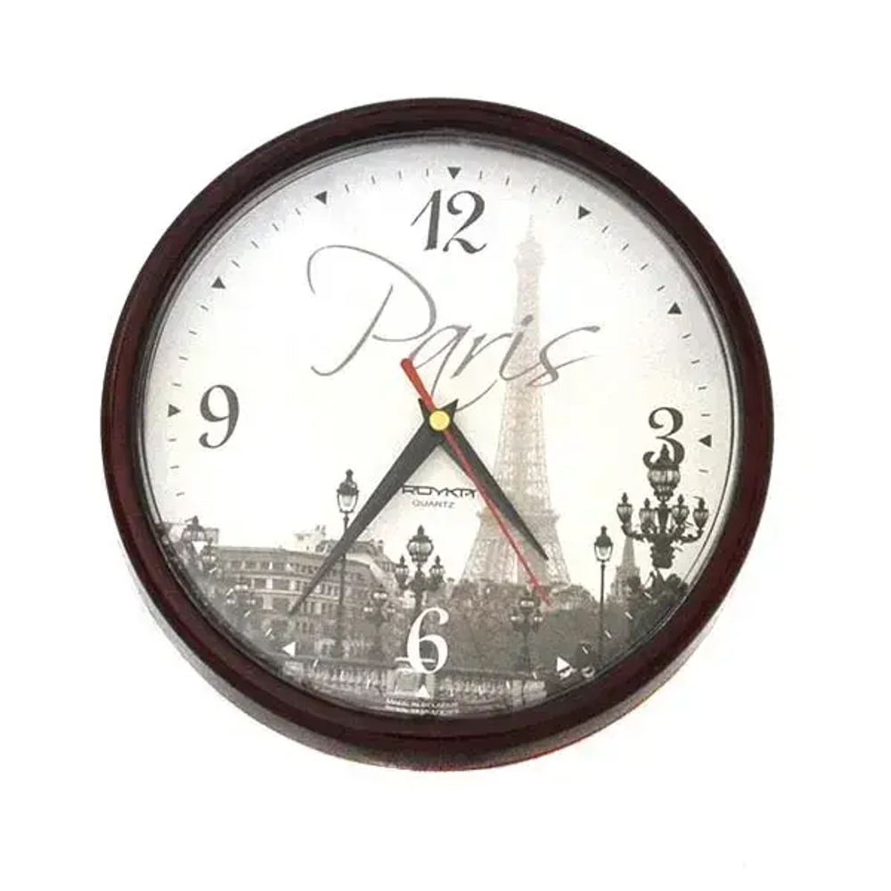 Часы наст. круглые Эйфелева башня d=23см