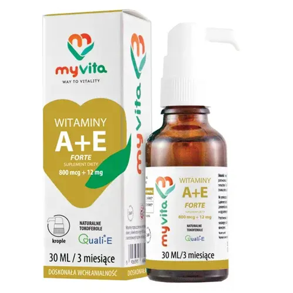 MyVita Витамин A + E Forte 800 мкг + 12 мг - капли, 30 мл