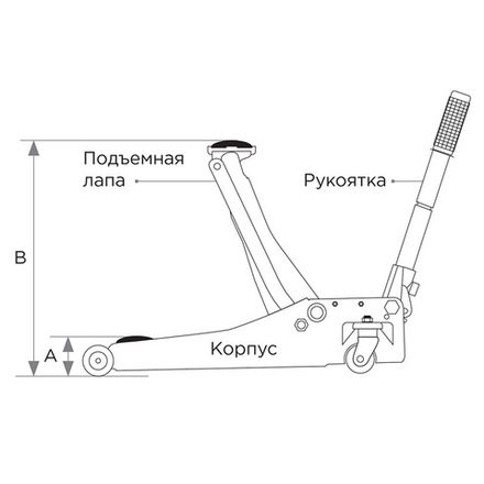 Цена на KING TONY (9TYT133-03A-B) Домкрат подкатной 3 тонны, низкопрофильный