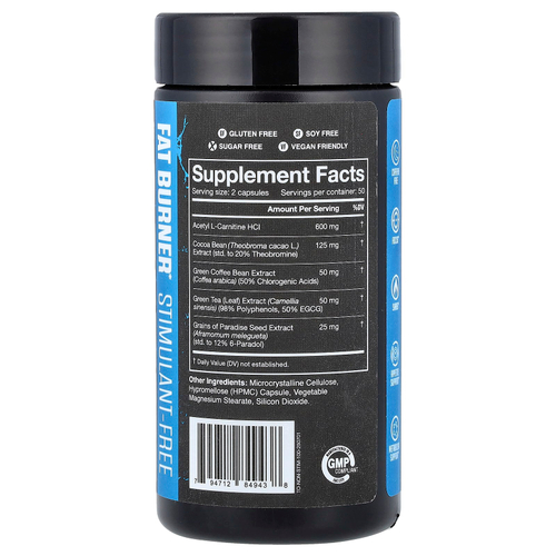 JNX Sports, The Omen!®, жиросжигатель без стимуляторов, 100 веганских капсул