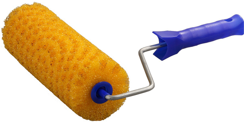 Валик ″СТРУКТУРНЫЙ ПОРОЛОН В ГОРОШЕК″ малярный в сборе, бюгель 6мм, 80x180мм, STAYER Profi