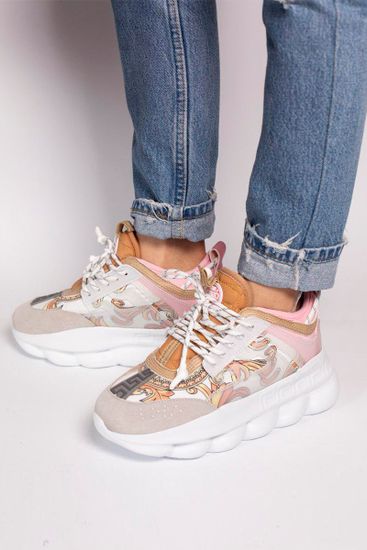 Кроссовки Versace Chain Reaction 2 Chainz White/Pink