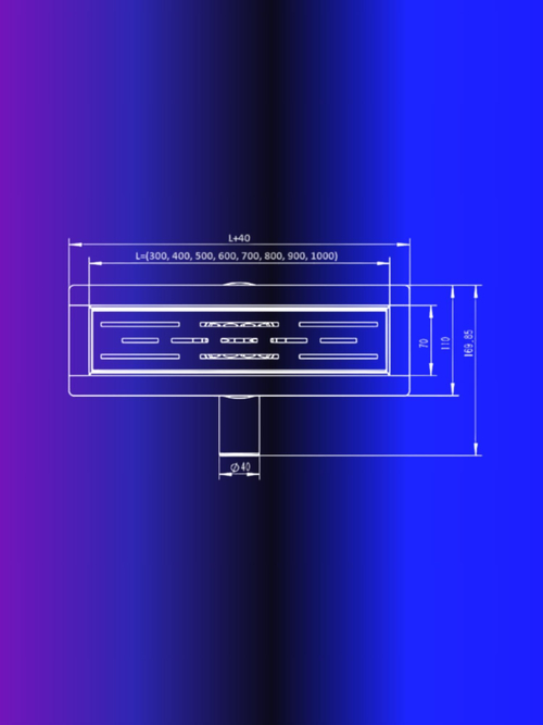 Душевой лоток с сухим затвором 750мм VIEIR