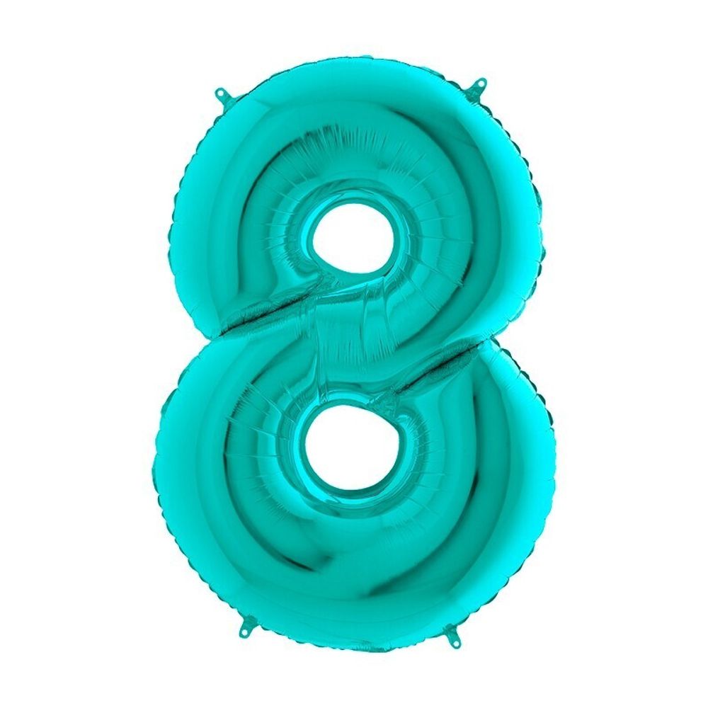 Шар фольгированный ЦИФРА &quot;8&quot; 40&quot; Tiffany с гелием