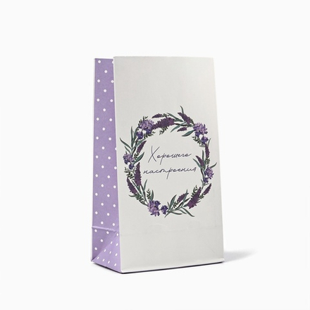 Пакет подарочный без ручек "Хорошего настроения",10 × 19.5 × 7 см 10228972