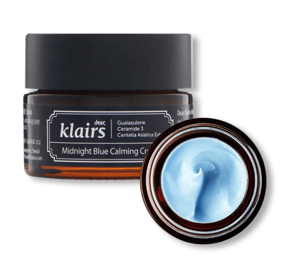 Dear, Klairs Крем для лица ночной глубокоувлажняющий - Midnight blue calming cream, 30мл