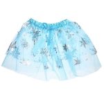 Карнавальный костюм «Зимняя фея» (юбка,крылья,волшебная палочка,ободок), Голубой