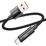 Кабель USB x Type-C -1.2м. Hoco. U125 (5A/66W) дисплей