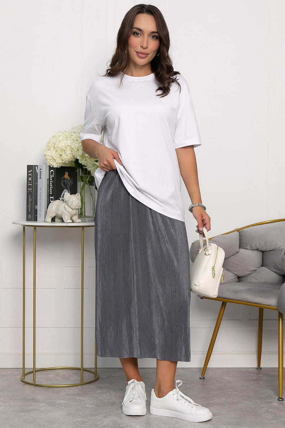 Юбка Звездный микс (серебро) Ю14062-22М LT Collection