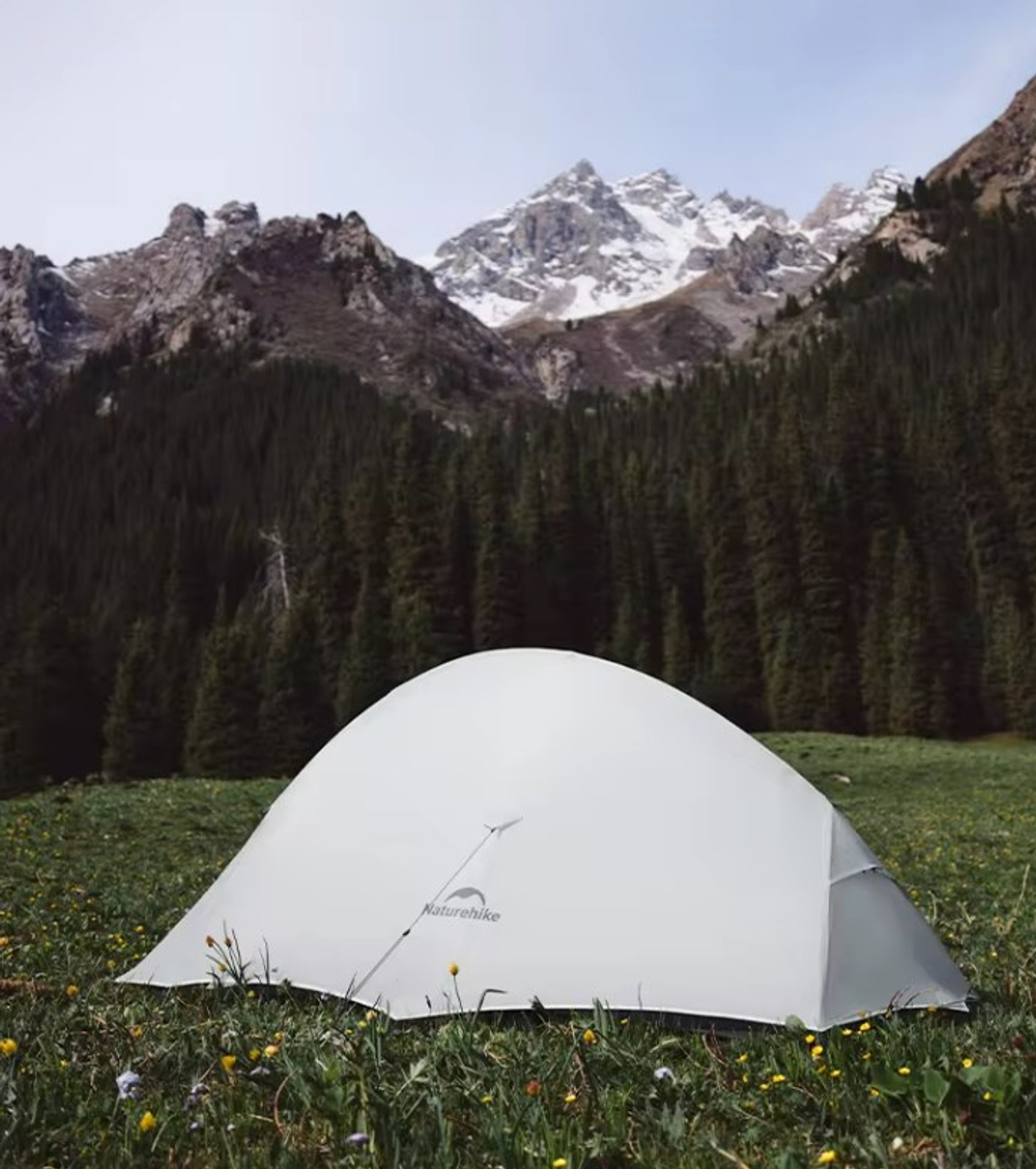 Палатка Naturehike Cloud Up UL Si 2-местная, алюминиевый каркас, серая, артикул CNK2450WS017-G2