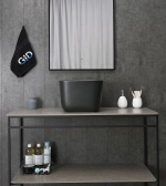 Раковина накладная Gid Creativo 36 N9301bg 53356 черный графит, матовая