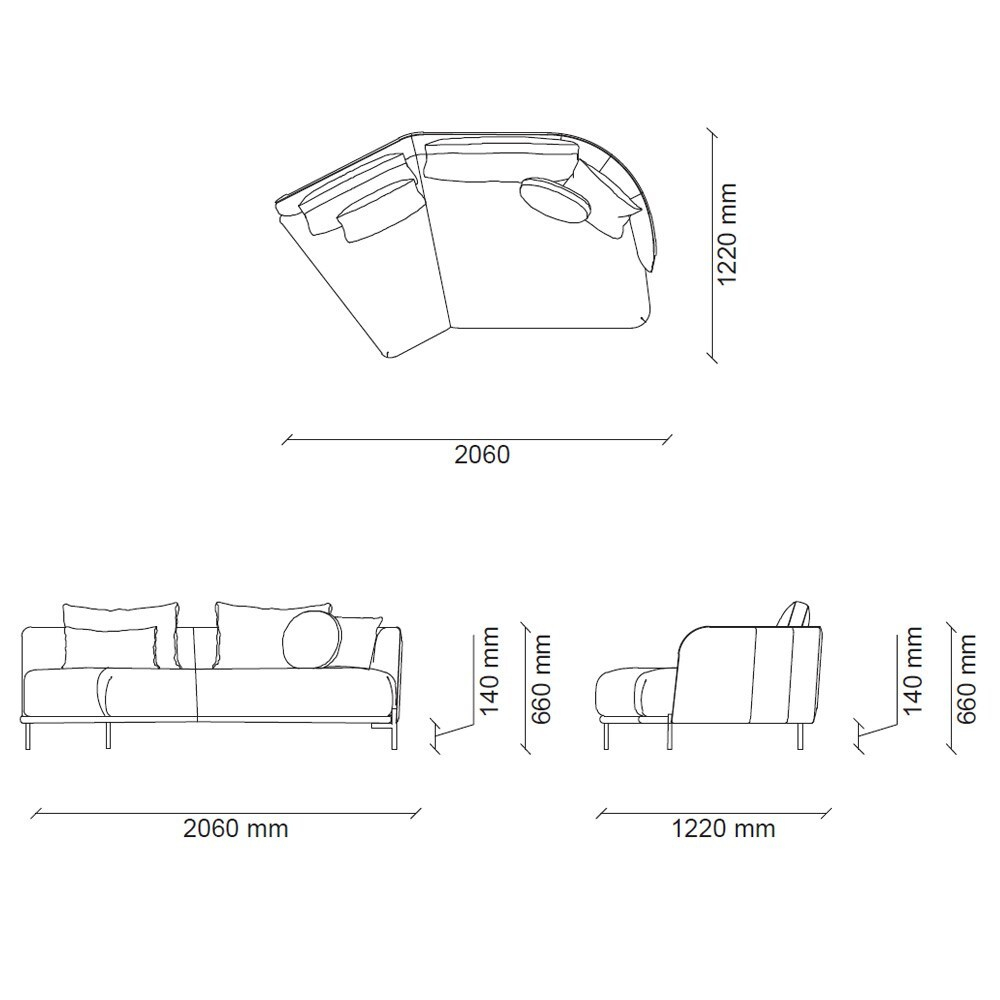 2 местный угловой левый (L4) ENZA SEOUL EH71696