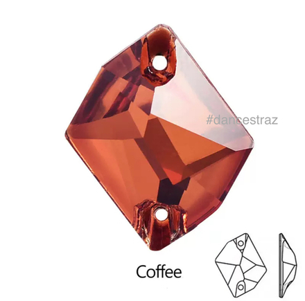 Стразы пришивные, Cosmic, Сoffee, 221, 16*20mm, (45 ea/pkg), 5A+, (F2)