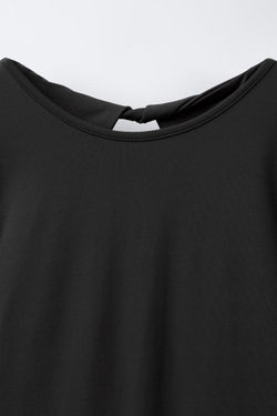 ZARA БОДИ ИЗ ПОЛИАМИДА С ВЫРЕЗАМИ, ЧЕРНЫЙ