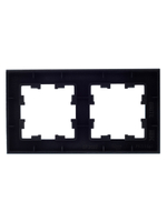 BRITE Рамка 2 -местная РУ-2-1-БрА металл алюминий IEK