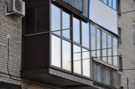 Панорамное остекление балкона без внутренней отделки