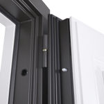 Стальная дверь Таганай с окном и английской решеткой (терморазрыв 3к)