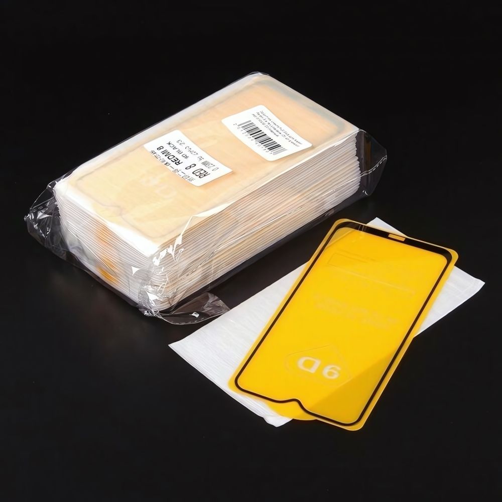 Защитное стекло Full Glue для Xiaomi Redmi 8 в тех.упаковке (25 шт в компл), 010630-25 Черный