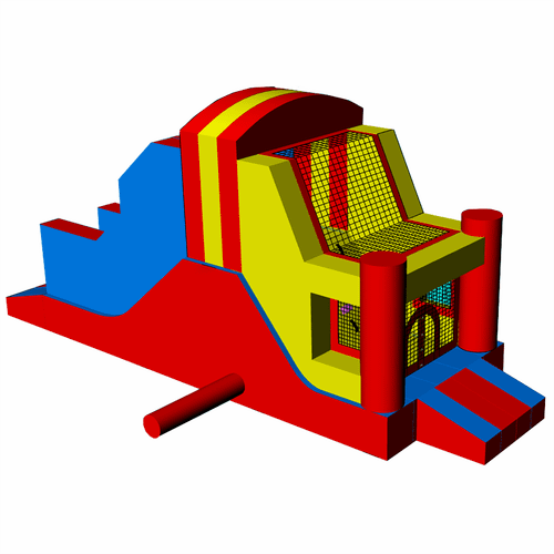 Детский надувной батут "Отличное настроение" 5,3*2,2*3,15 м