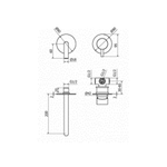 Встраиваемый смеситель для раковины GLASSES, хром, ST-GLASSES-91020600-MOS