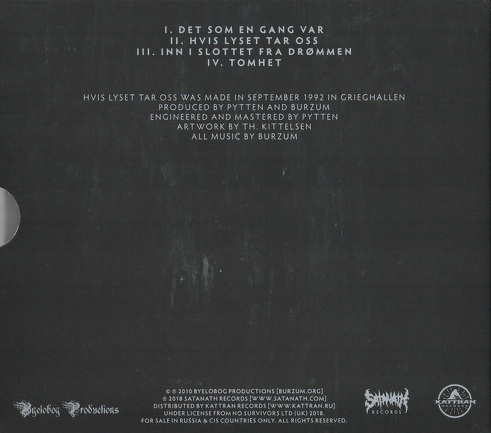 Burzum / Hvis Lyset Tar Oss (Limited Edition)(RU)(CD)