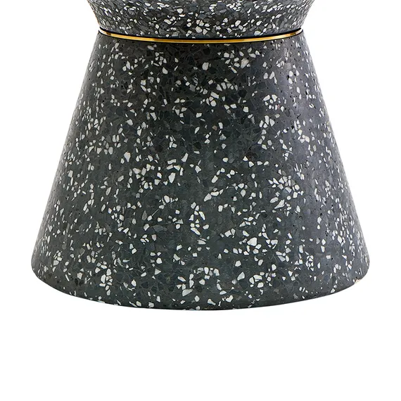 Журнальный столик Bayn, Ø60х32 см, черное терраццо