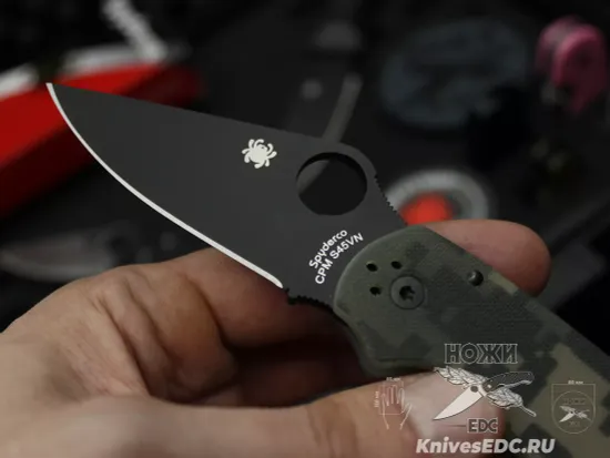 Нож складной Spyderco Para 3 223GPCMOBK c черным клинком CPM-S45VN, рукоять камуляжный  G10