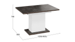 Стол кухонный обеденный раздвижной Белый/Ателье темный 120(163)х80х75 см