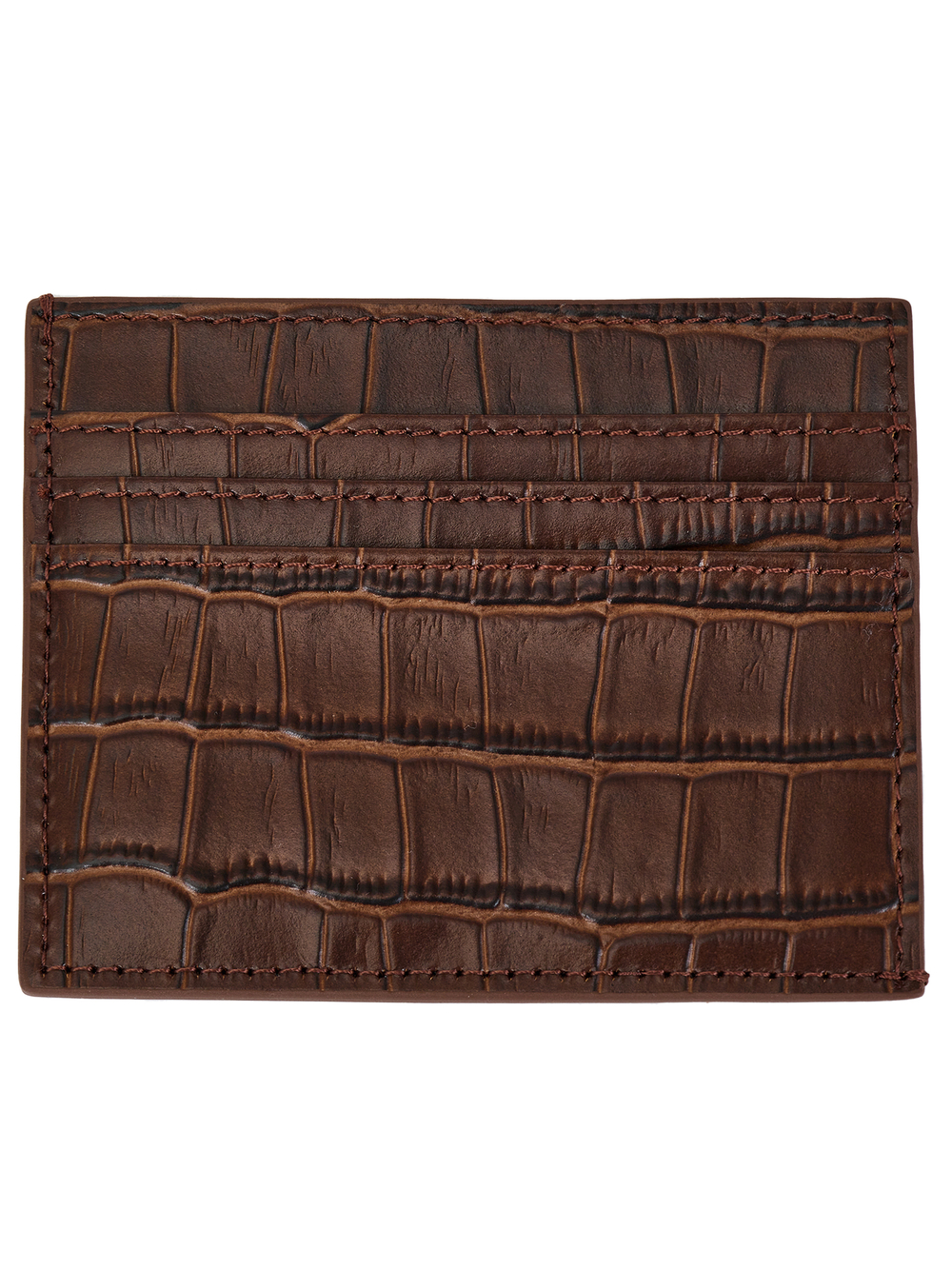 Картхолдер METROPOLITAN CROCO шоколадного цвета