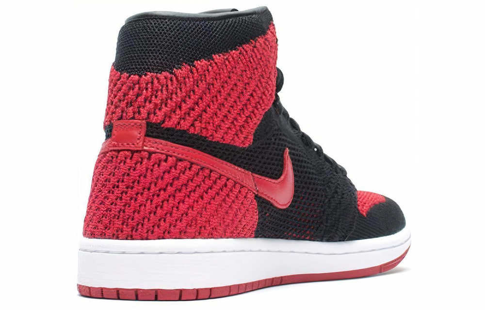Кроссовки Jordan Air Jordan 1 Red Hi Flyknit Bg (Женская размерная сетка)