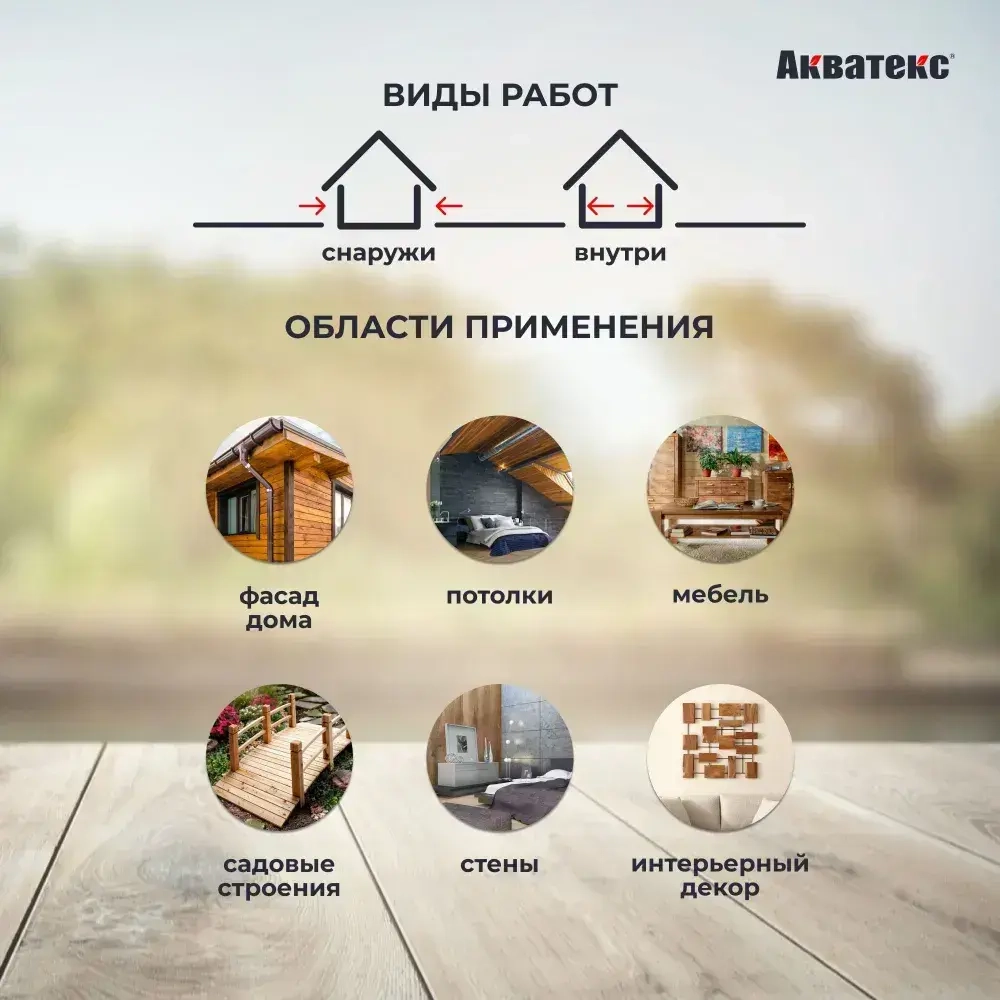 Защитно-декоративное покрытие для дерева Акватекс 2 в 1, полуматовое, 2,7 л, орех