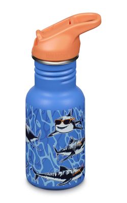 Детская бутылка Klean Kanteen Kid Classic Narrow Flip Sport 12oz (355 мл) Sharks in Shades