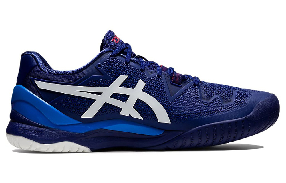 Asics Gel-Resolution 8 comfortable non-slip wear-resistant low-top tennis shoes men's dark blue