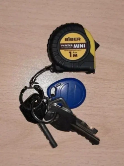 Измерительная рулетка брелок Biber Mini 1 м х 6 мм