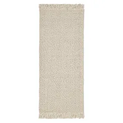 Ковер из переработанного пластика бежевого цвета из коллекции ethnic, 70х160 см