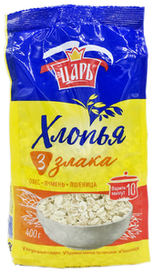 ХЛОПЬЯ ЦАРЬ 3 ЗЛАКА 400ГР