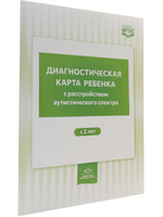 Диагностическая карта ребенка с расстройством аутистического спектра. с 2-х лет. ФГОС.