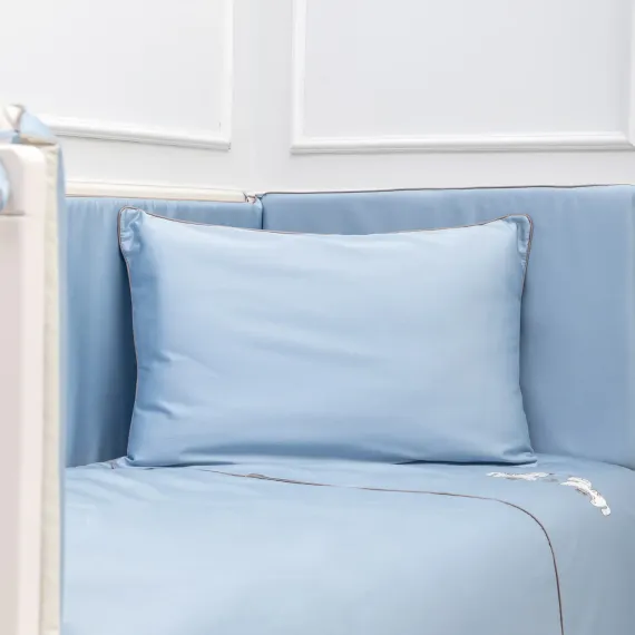 Комплект постельного белья Lollycottons Коники-сны 6 предметов, Голубой