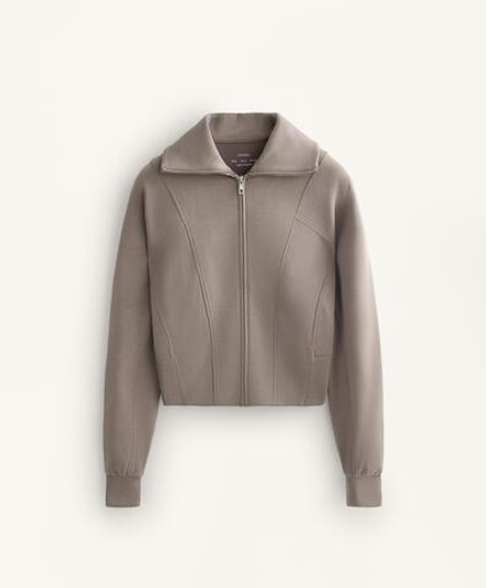 Oysho Куртка с высоким воротником, серовато-коричневый