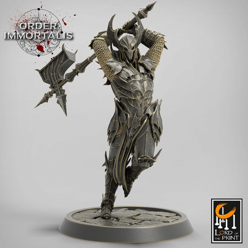 Blood Knight Человек Воин Паладин Варвар Файтер Рыцарь миниатюра для dnd, днд, pathfinder, фентези, Настольная игра, НРИ, Варгейм, РПГ