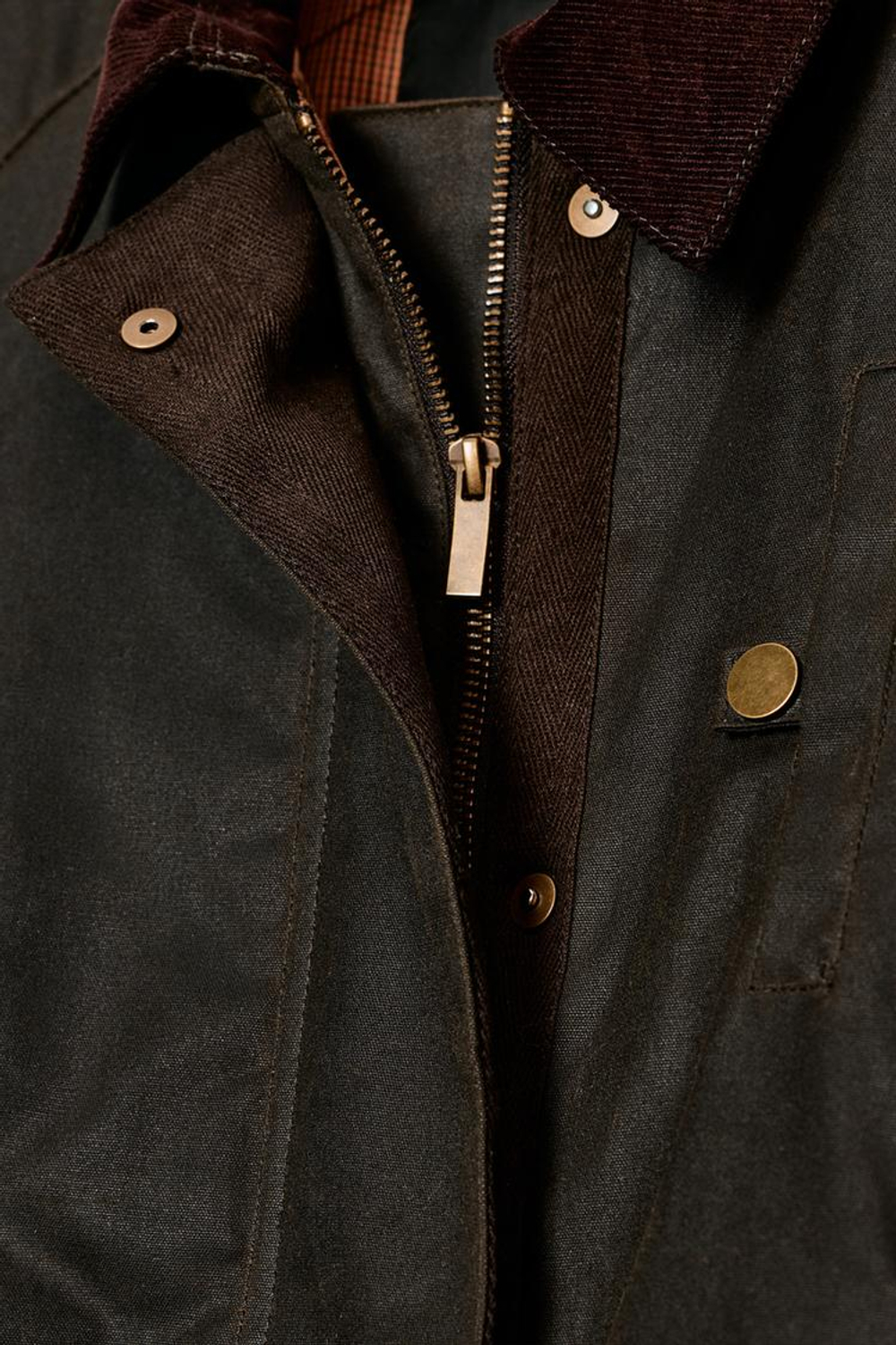 ZARA КУРТКА С ВОЩЕНЫМ ПОКРЫТИЕМ — ZW COLLECTION, ХАКИ