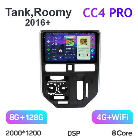 Teyes CC4 Pro 10,2" для Toyota Tank, Roomy 2016+ (авто с кондиционером)