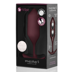 b-vibe Snug Plug 5 - Анальная пробка для ношения
