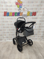 Коляска трансформер Farfello Aimile Pro темно-серый экокожа