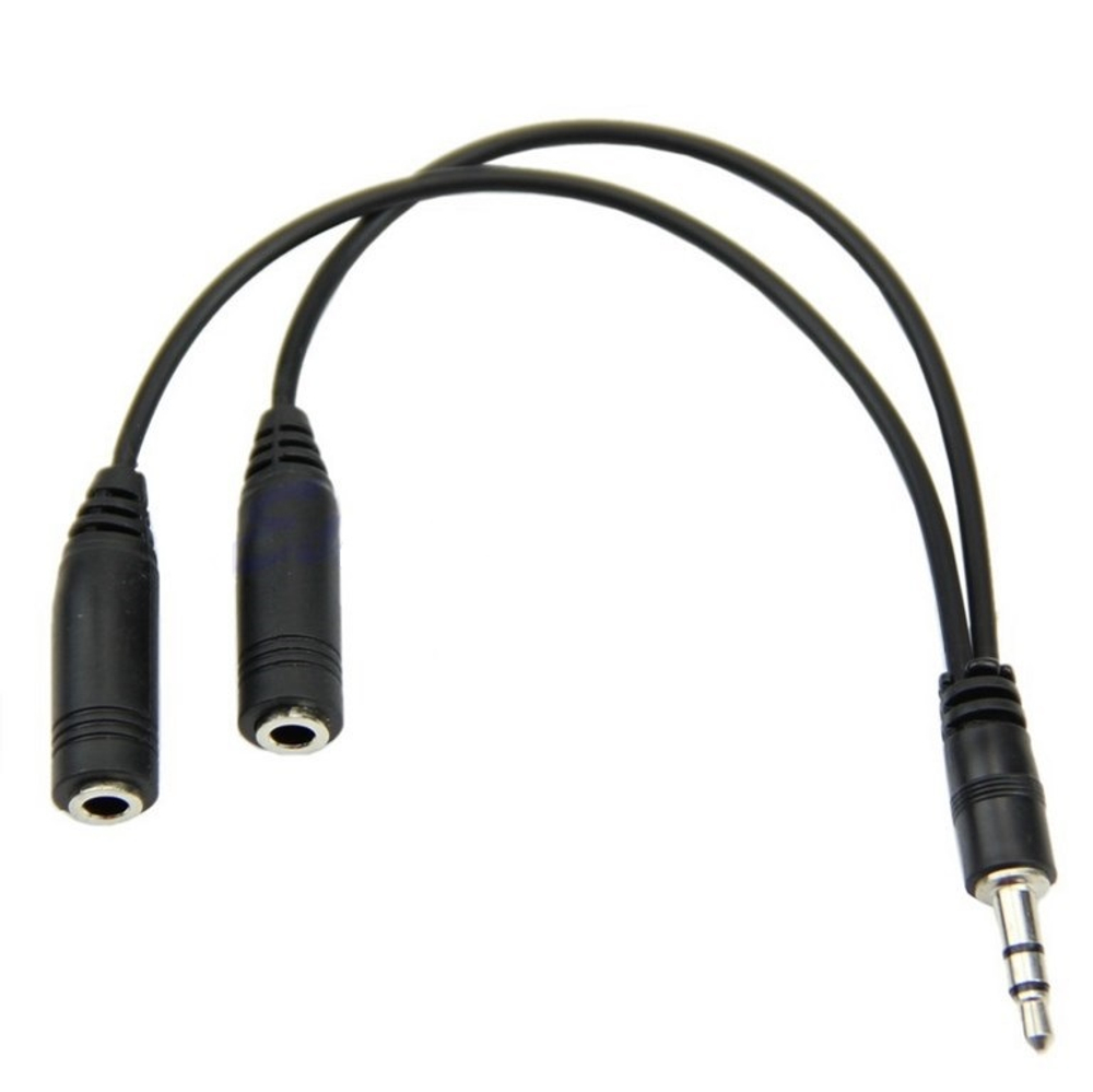 Разветвитель Aux 3.5 (черный) 20 см