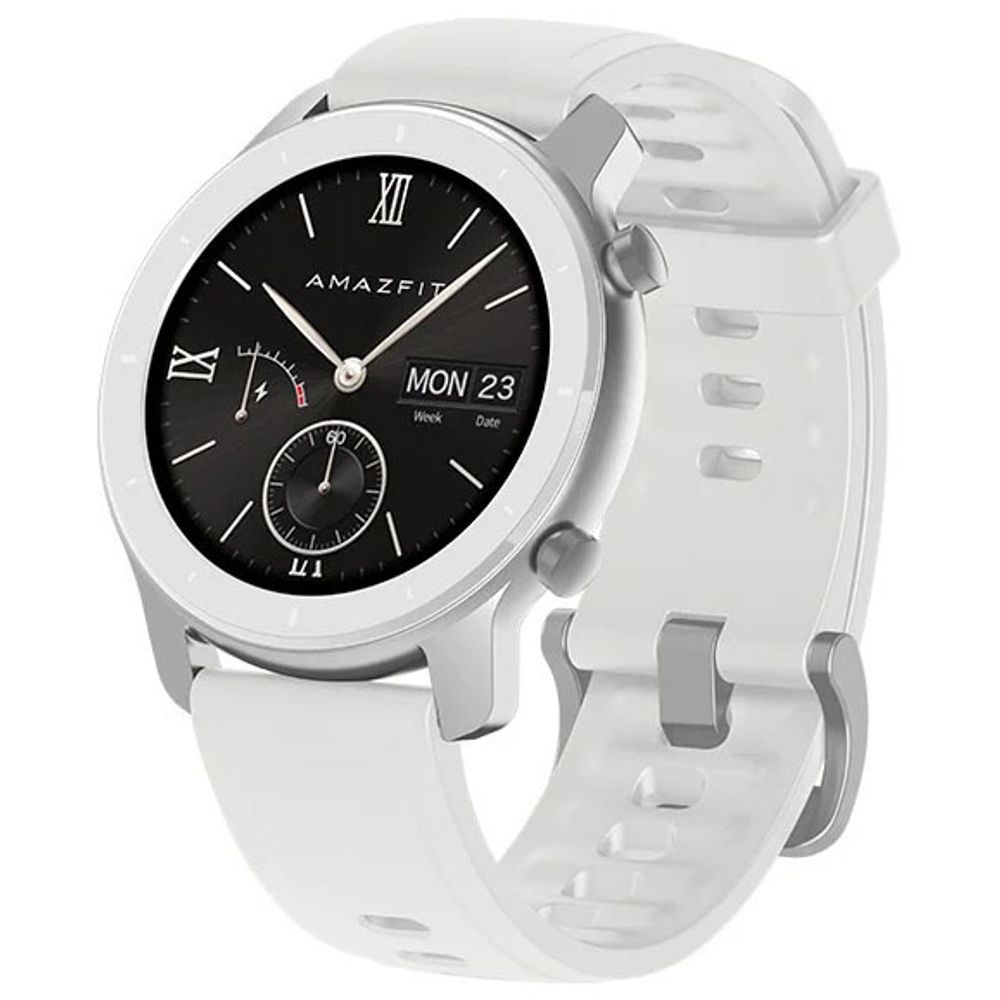 Часы Amazfit GTR 42mm aluminium case, silicone strap White (Global)