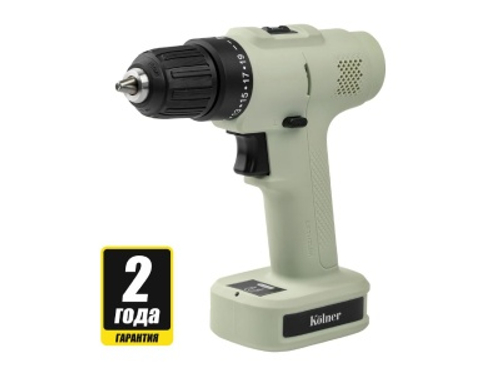 Дрель-шуруповерт аккумуляторная Kolner KCD 12В 0-650 об/мин 20Нм 2Ач (зеленый)